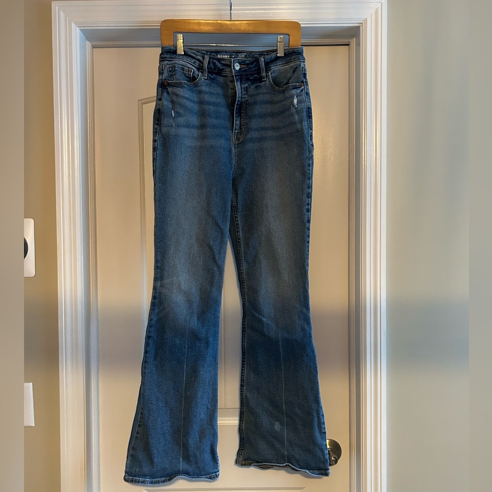 Old Navy Dark Blue Flare Jeans - Picture 1 of 6